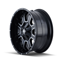 Mayhem 8103 Fierce 22x12 / 8x180 BP / -44mm Offset / 124.1mm Hub Black w/ Milled Spokes Wheel