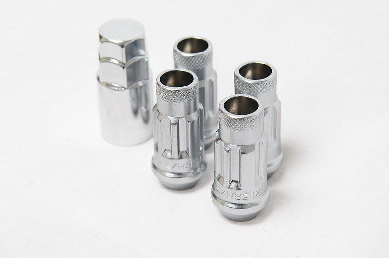 Wheel Mate 12x1.50 48mm Muteki SR48 Silver Open End Locking Lug Nut - Set of 4