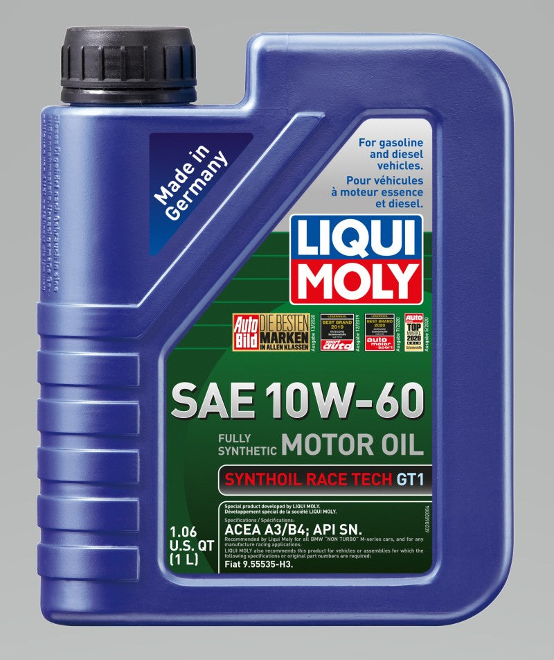 LIQUI MOLY 1L Synthoil Race Tech GT1 Motor Oil 10W60 - Case of 6