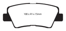 EBC 09-11 Hyundai Azera 3.3 Yellowstuff Rear Brake Pads