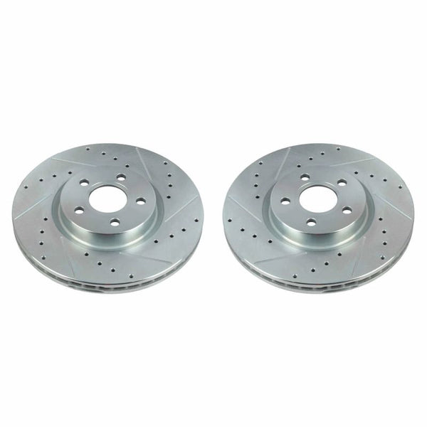 Power Stop 18-20 Ford Transit Connect Front Evolution Drilled & Slotted Rotors - Pair