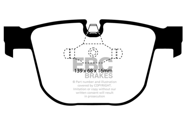 EBC 11-12 BMW 1M Coupe 3.0 Twin Turbo Greenstuff Rear Brake Pads
