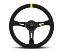 Momo MOD08 Steering Wheel 350 mm -  Black Suede/Black Spokes/1 Stripe