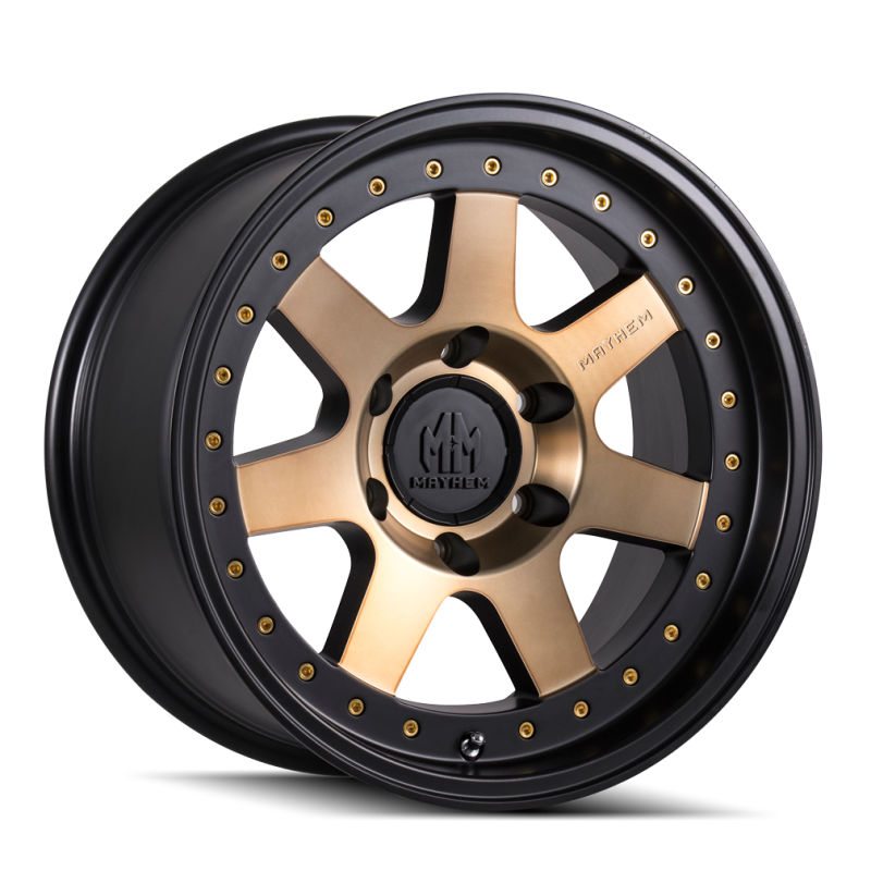 Mayhem 8300 Prodigy 18x9 / 8x180 BP / 0mm Offset / 124.1mm Hub Matte Black w/ Bronze Tint Wheel