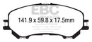 EBC 14+ Nissan Rogue 2.5 2 row seating Ultimax2 Front Brake Pads