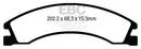 EBC 08+ Ford Econoline E150 4.6 Yellowstuff Rear Brake Pads