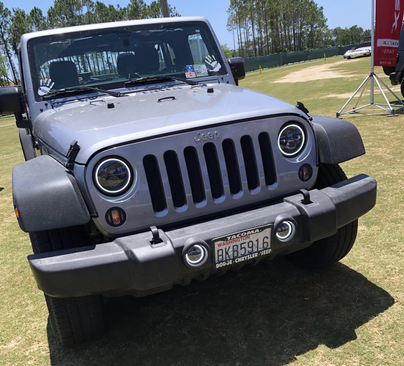 Oracle 7in High Powered LED Headlights - Black Bezel - ColorSHIFT 2.0