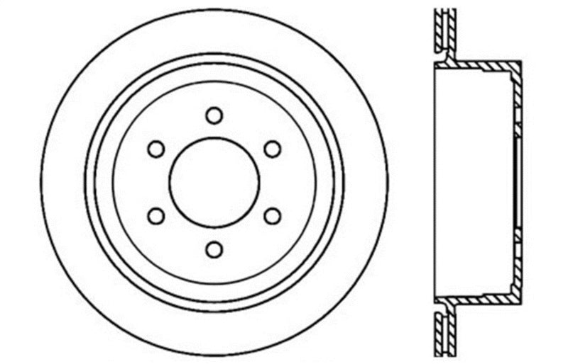 StopTech 04-09 Ford F150 / 06-08 Lincoln Mark LT Rear Left Slotted & Drilled Rotor