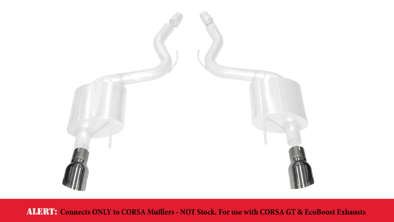 Corsa 15-17 Ford Mustang GT 3.0in Inlet / 4.5in Outlet Polished Tip Kit (For Corsa Exhaust Only)