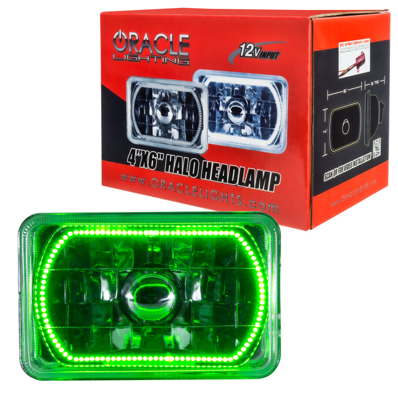 Oracle Pre-Installed Lights 4x6 IN. Sealed Beam - Green Halo