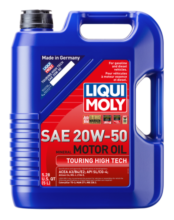 LIQUI MOLY 5L Touring High Tech Motor Oil 20W50 - Single