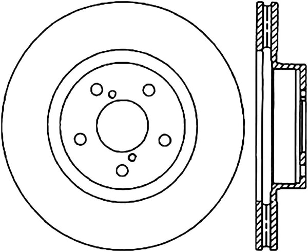 StopTech Power Slot 05-08 STi (5x114.3) CRYO Front Right Rotor