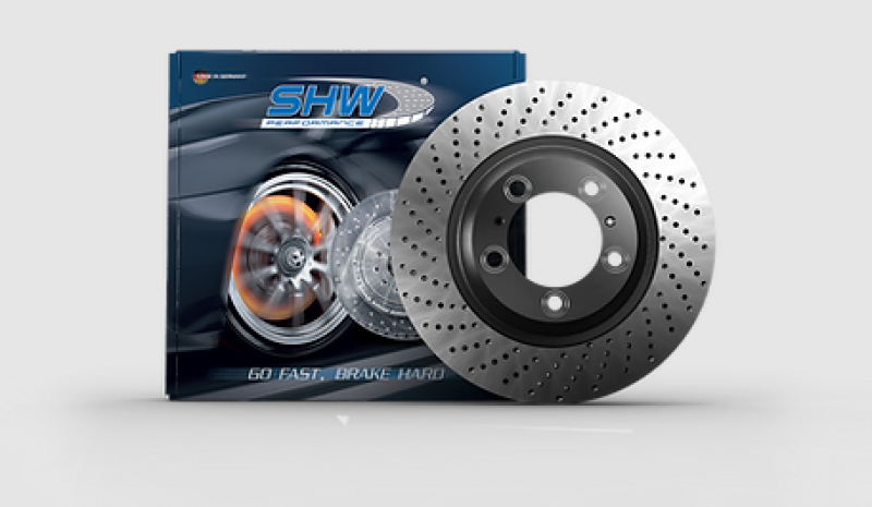 SHW 17-21 Porsche 911 Carrera 3.0L w/o Ceramic Brakes Right Rear Cross-Drilled MB Brake Rotor