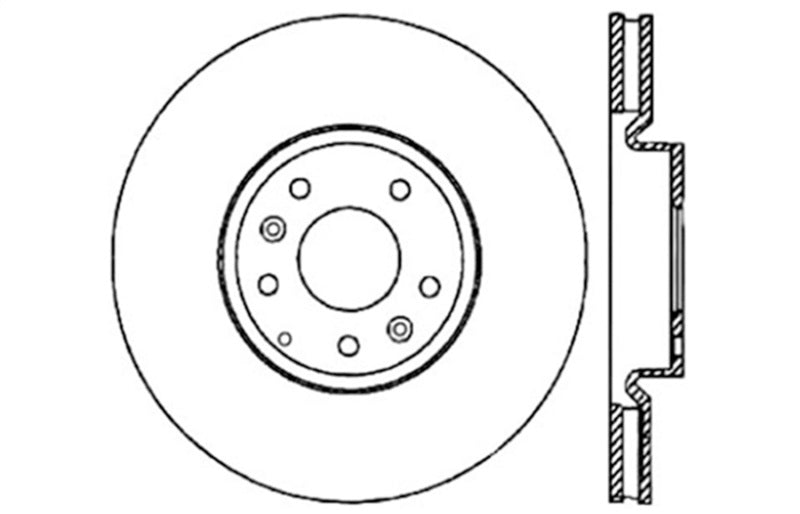 StopTech 04-09 Mazda RX-8 Slotted & Drilled Left Front Rotor