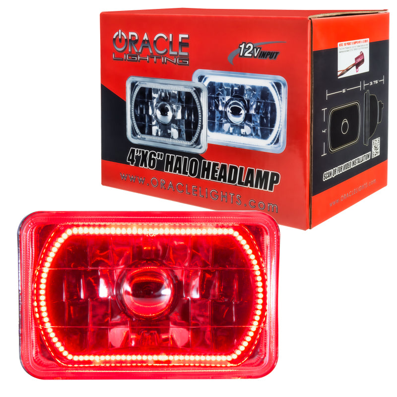 Oracle Pre-Installed Lights 4x6 IN. Sealed Beam - Red Halo