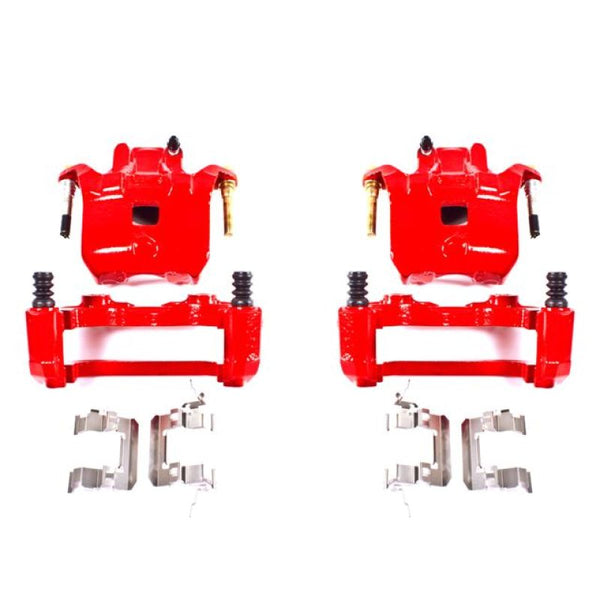 Power Stop 02-04 Infiniti I35 Front Red Calipers w/Brackets - Pair