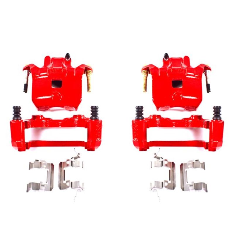 Power Stop 02-04 Infiniti I35 Front Red Calipers w/Brackets - Pair