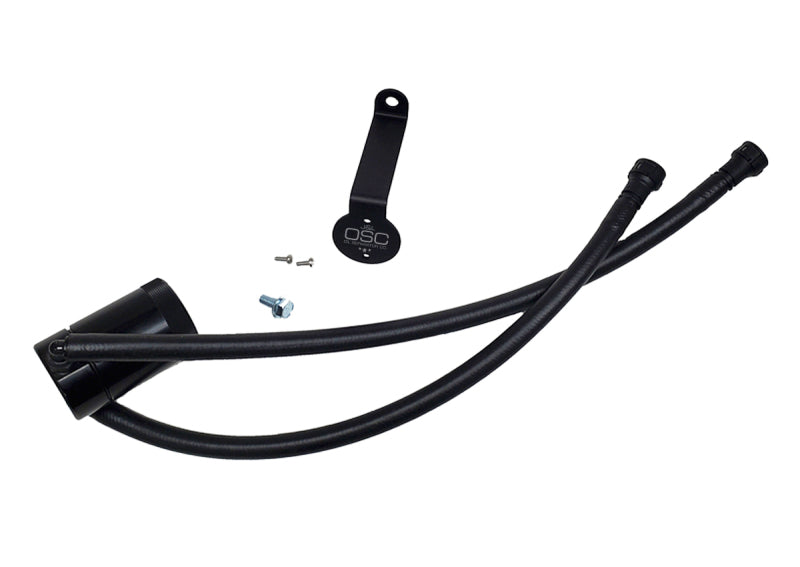 J&amp;L 20-23 Chevy Silverado/GMC Sierra 2500/3500 6.6L Drivers Side Oil Separator 3.0 - Black Anodi