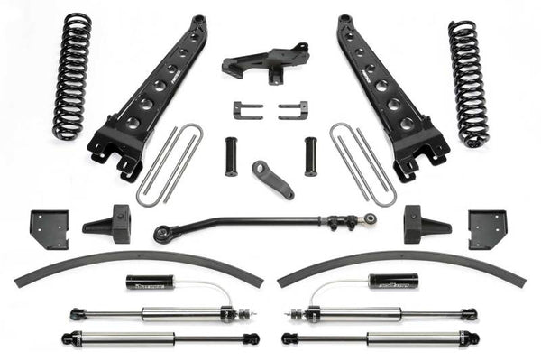 Fabtech 17-20 Ford F250/350 4WD Diesel 8in Radius Arm System w/DL 2.25 Resi Shocks & Rear DL Shocks