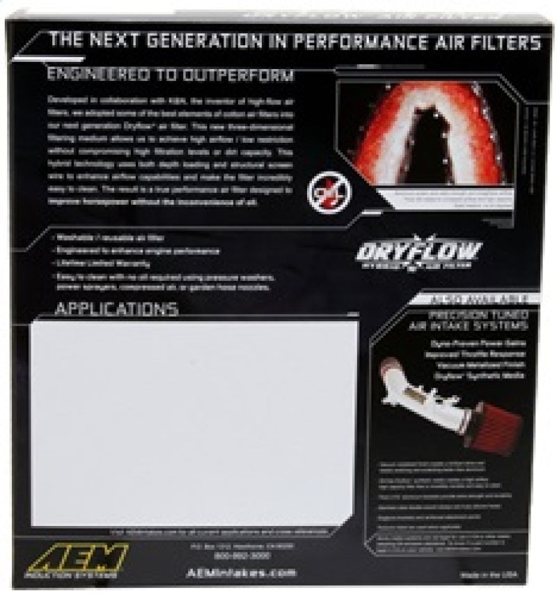 AEM 15-18 Chevrolet Colorado 10.75in O/S L x 10in O/S W x 1.406in H DryFlow Air Filter