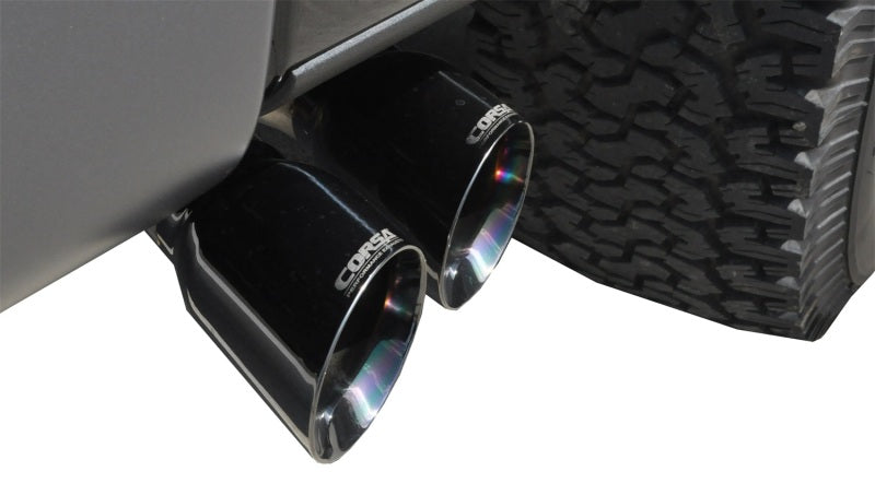 Corsa 11-14 Ford F-150 Raptor 6.2L V8 145in Wheelbase Black Xtreme Cat-Back Exhaust