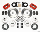 Wilwood Forged Dynalite Front Kit 11.00in Red 1970-1973 Mustang Disc & Drum Spindle