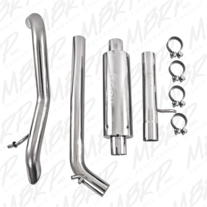 MBRP 2007-2009 Jeep Wrangler (JK) 3.8L V6 4 dr Off-Road Tail Pipe Muffler before Axle