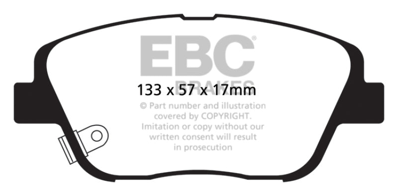 EBC 10-14 Hyundai Sonata 2.0 Turbo Yellowstuff Front Brake Pads