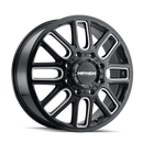 Mayhem 8107D Cogent Dually 20x8.25 / 8x170 BP / 115mm Offset / 124.9mm Hub Blk w/Milled Spokes Wheel