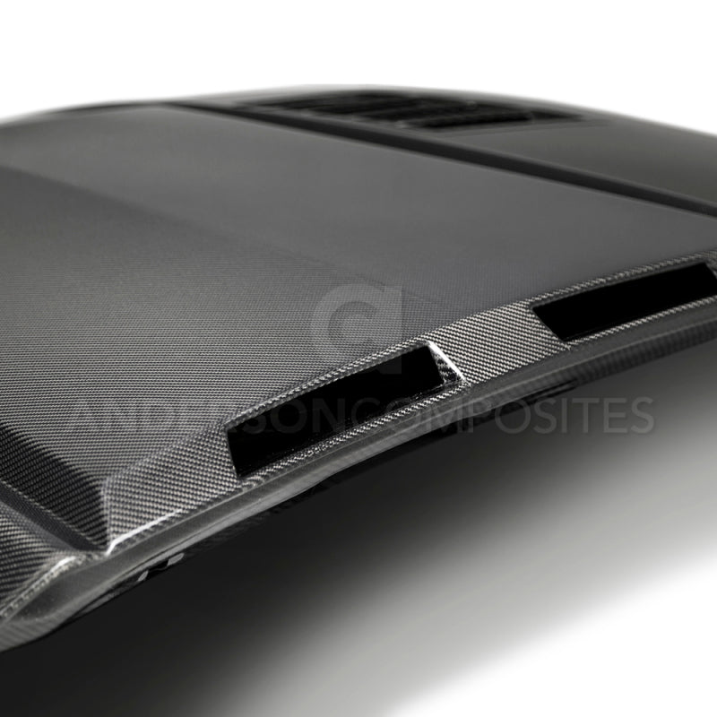Anderson Composites 2018-2019 Ford Mustang Ram Air Double Sided Carbon Fiber Hood
