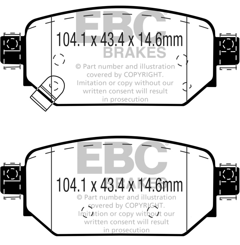 EBC 2017+ Mazda 3 2.0L Greenstuff Rear Brake Pads