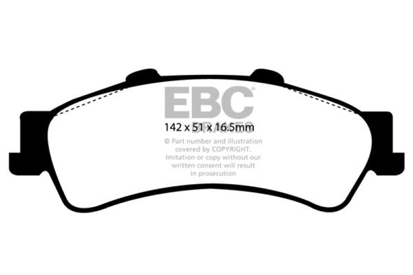 EBC 01-05 Cadillac Deville 4.6 HD Greenstuff Rear Brake Pads