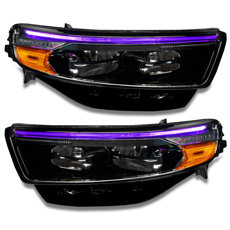 Oracle 20-22 Ford Explorer Dynamic RGB Headlight DRL Upgrade Kit - ColorSHIFT - w/ Simple Controller