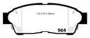 EBC 92-01 Toyota Camry 2.2 Redstuff Front Brake Pads