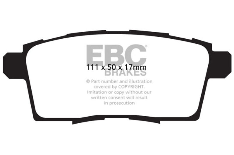 EBC 06-08 Ford Edge 3.5 2WD Yellowstuff Rear Brake Pads