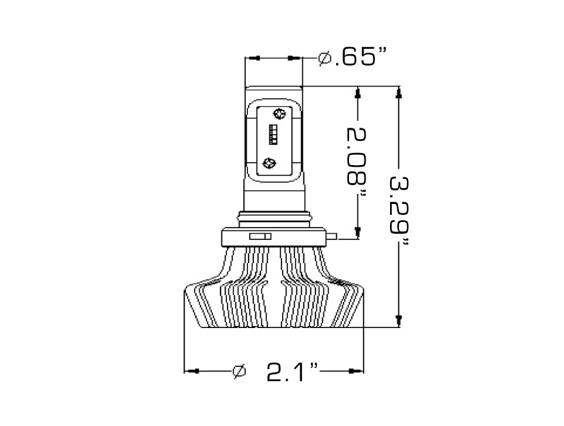 Oracle 9012 4000 Lumen LED Headlight Bulbs (Pair) - 6000K