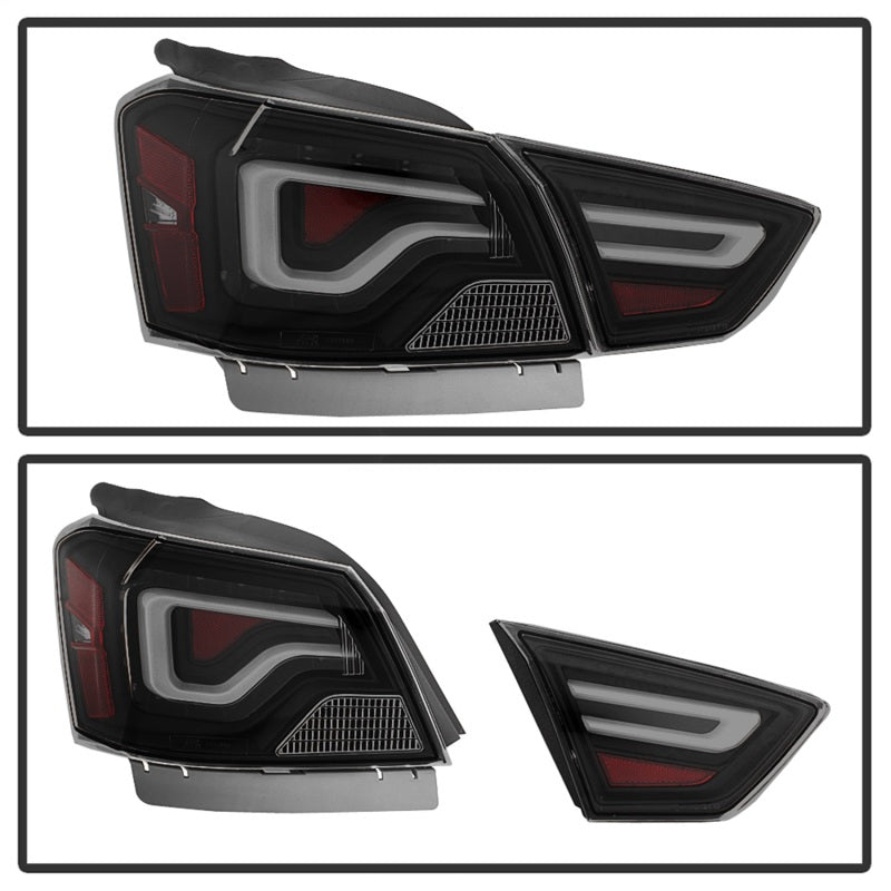 xTune 14-18 Chevy Impala (Excl 14-16 Limited) LED Tail Lights - Black Smoke (ALT-JH-CIM14-LBLED-BSM)