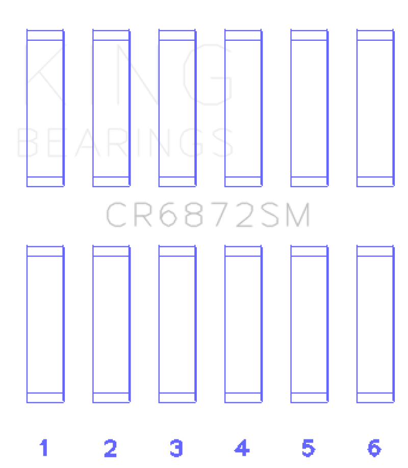 King Toyota 1GR-FE (Size +.50mm) Connecting Rod Bearing Set
