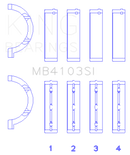 King Chrysler 197 (Size .026) Crankshaft Main Bearings (Set of 4)