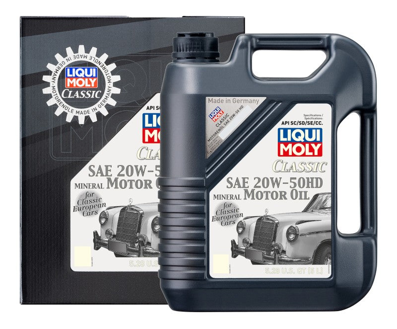 LIQUI MOLY 5L Classic Motor Oil SAE 20W50 HD - Case of 4