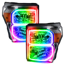 Oracle Ford F250/350 11-16 Dynamic Halo Kit - Square Ring Design - ColorSHIFT - Dynamic