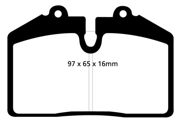 EBC 92-93 Porsche 911 (964) 3.6 Carrera RS America Yellowstuff Front Brake Pads