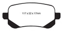 EBC 08-11 Chrysler Town & Country 3.3 Ultimax2 Rear Brake Pads