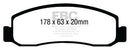 EBC 08-10 Ford F250 (inc Super Duty) 5.4 (2WD) Extra Duty Front Brake Pads