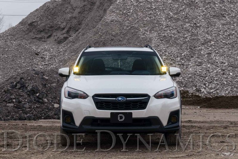 Diode Dynamics 18-21 Subaru Crosstrek Stage Series 2in LED Ditch Light Kit - Yellow Pro Combo
