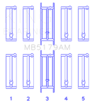 King Daewoo/GM/Opel/Vauxhall (Size STD) Main Bearing Set