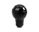 Momo Nero Shift Knob - Tall Black Leather, Black Chrome Insert