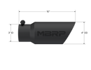 MBRP Universal Tip 4in OD 3in Inlet 10in Length Dual Wall Angled End Black
