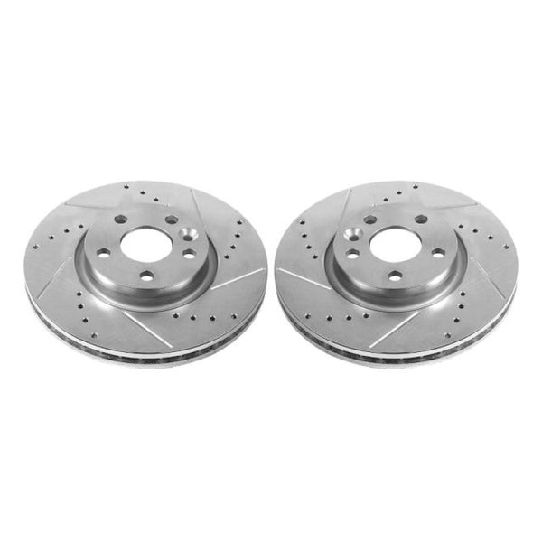 Power Stop 12-15 Land Rover Range Rover Evoque Front Evolution Drilled & Slotted Rotors - Pair