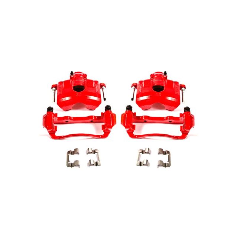 Power Stop 08-11 Ford Focus Front Red Calipers w/Brackets - Pair